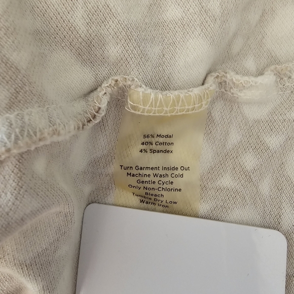 Talbots XL Cotton Modal Blend Stretchy  Geometric Pattern 3/4 Sleeve Blouse Top - Picture 4 of 7